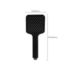 Modern square matte black shower head rainfall shower head combo