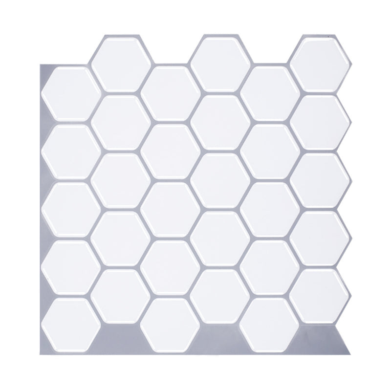 Hexagon Wall Tile Fat Resistant Steel and Kitchen Paper Wallpaper