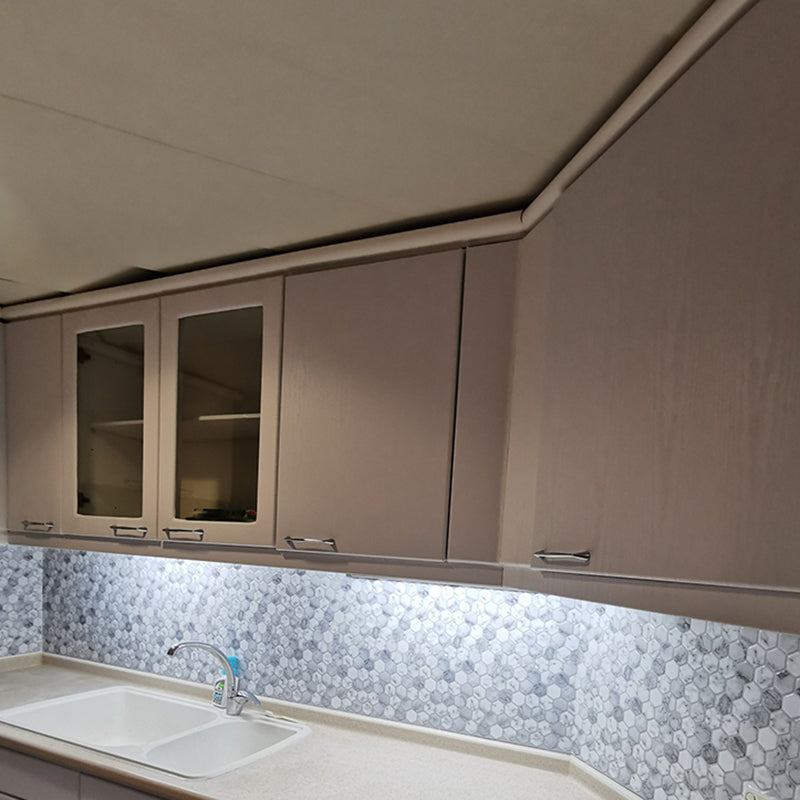 Hexagon Wall Tile Fat Resistant Steel and Kitchen Paper Wallpaper