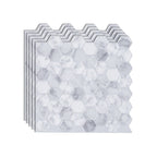Hexagon Wall Tile Fat Resistant Steel and Kitchen Paper Wallpaper