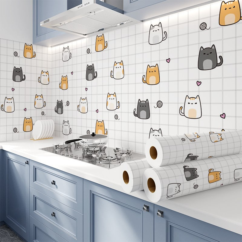 Modern Peel & Stick Mosaic Tiles Plastic Grid Peel and Stick Back Wall for the Kitchen