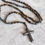 Orion Spiritual Necklace with Tiger Eye & Lapis Lazuli – Men's Rosary