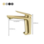 Glam Copper Vessel Faucet Lever Handles Low Arc Vessel Faucet for Bathroom