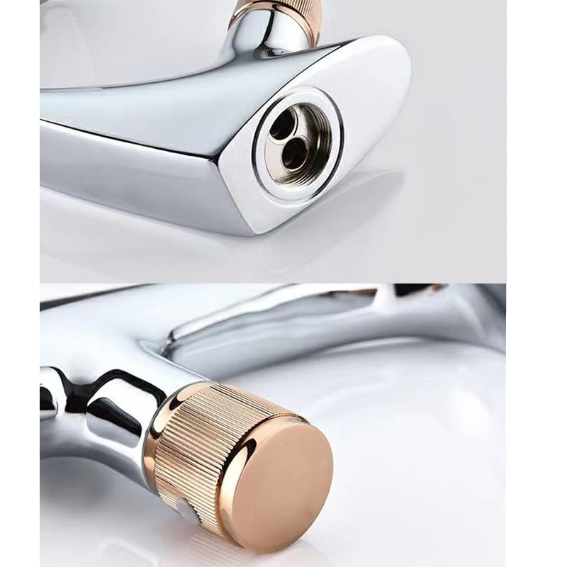 Modern Center Connection Faucets Single Lever Faucets with Waterfall Spout