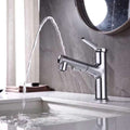 Contemporary Sink Faucet Plian Low Arc Center-Set Bathroom Faucet