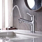 Contemporary Sink Faucet Plian Low Arc Center-Set Bathroom Faucet