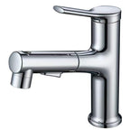 Contemporary Sink Faucet Plian Low Arc Center-Set Bathroom Faucet