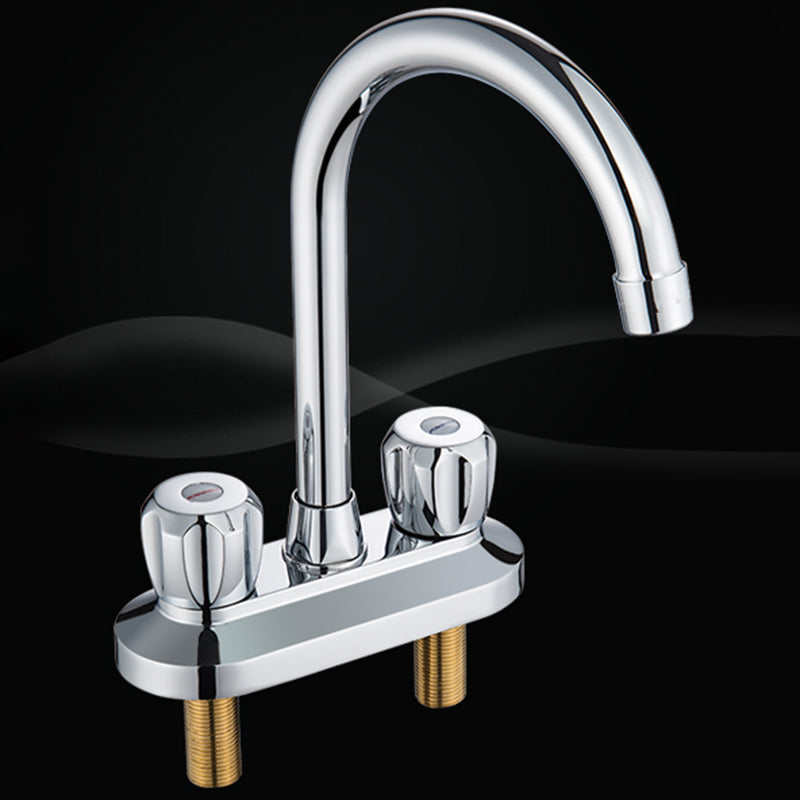 2-Handle Modern Vessel Sink Faucet Three-Way Bathroom Faucet