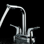 2-Handle Modern Vessel Sink Faucet Three-Way Bathroom Faucet