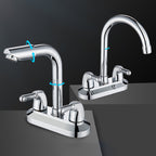 2-Handle Modern Vessel Sink Faucet Three-Way Bathroom Faucet