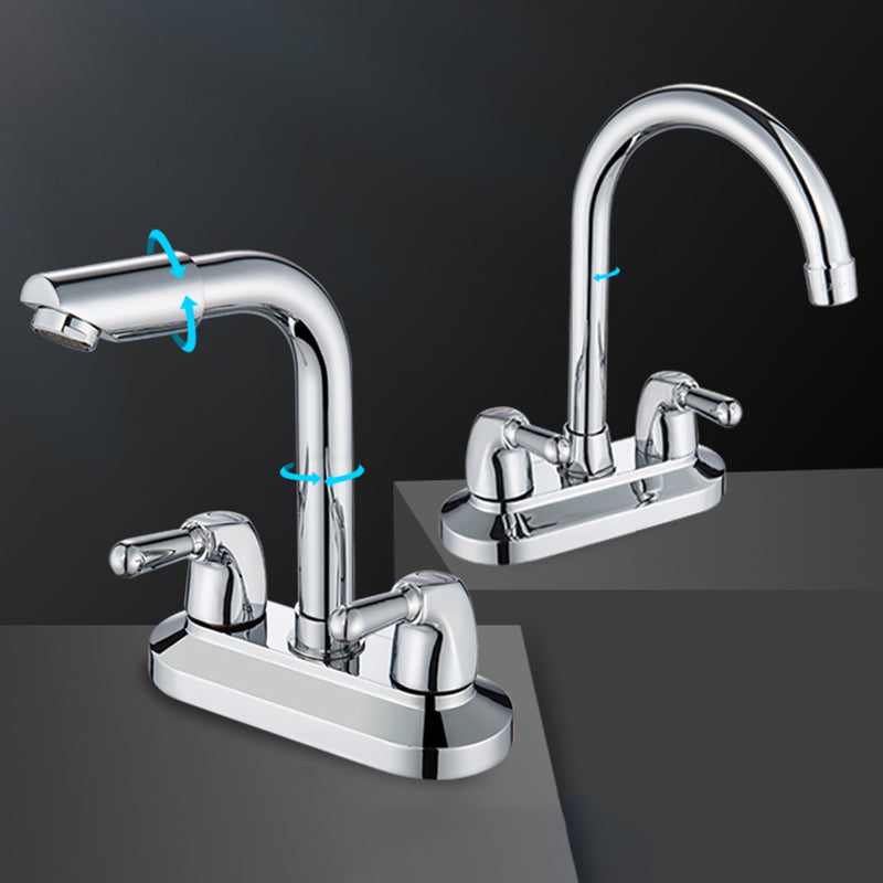 2-Handle Modern Vessel Sink Faucet Three-Way Bathroom Faucet
