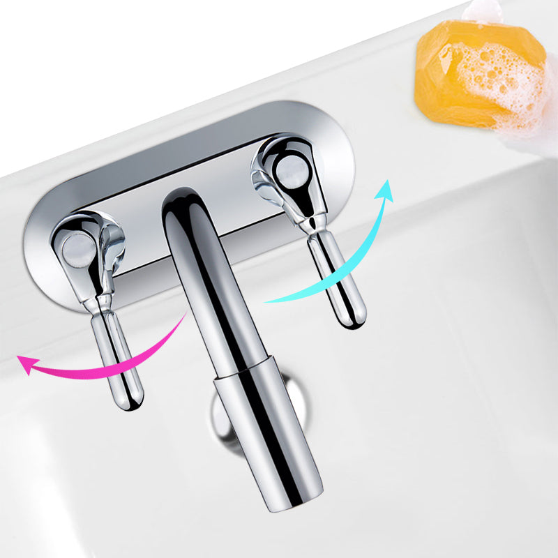 2-Handle Modern Vessel Sink Faucet Three-Way Bathroom Faucet