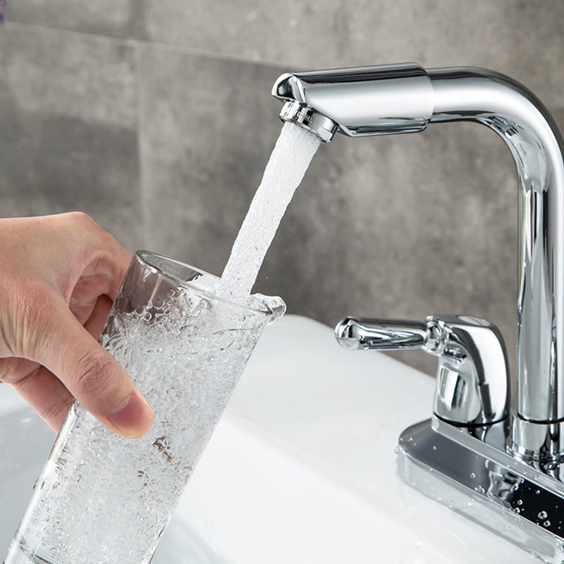 2-Handle Modern Vessel Sink Faucet Three-Way Bathroom Faucet