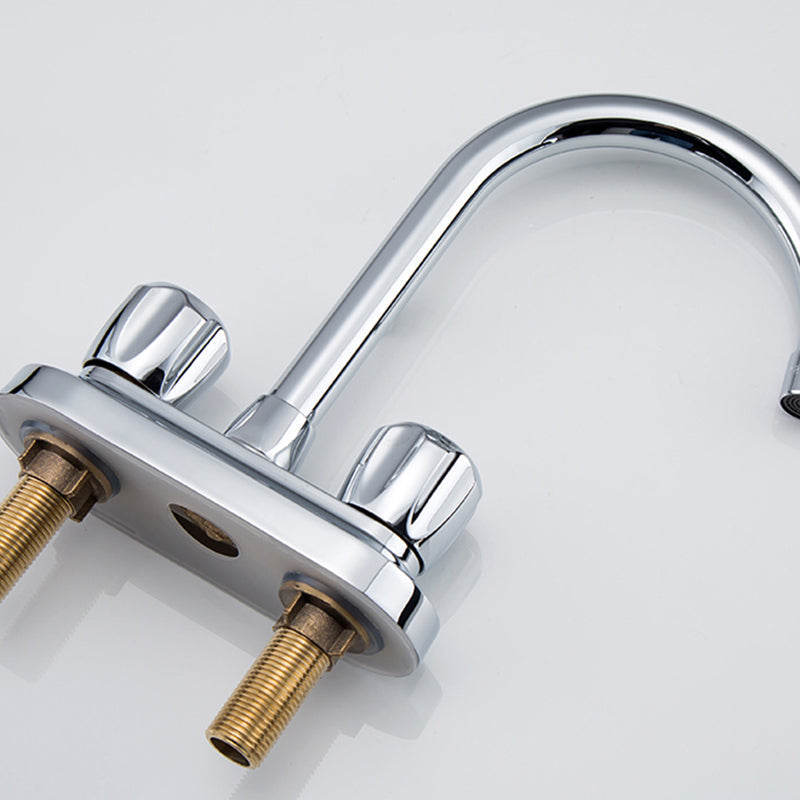 2-Handle Modern Vessel Sink Faucet Three-Way Bathroom Faucet