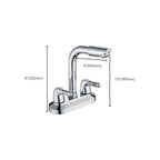 2-Handle Modern Vessel Sink Faucet Three-Way Bathroom Faucet