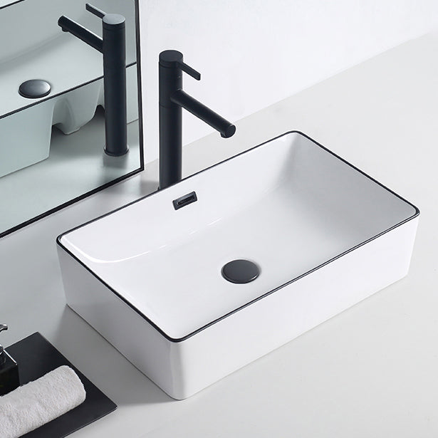 Modern porcelain floor washbasin Rectangular washbasin for the bathroom