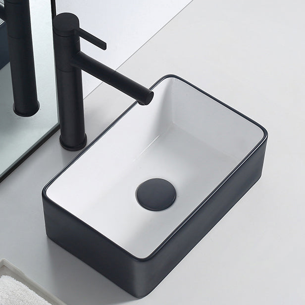 Modern porcelain floor washbasin Rectangular washbasin for the bathroom