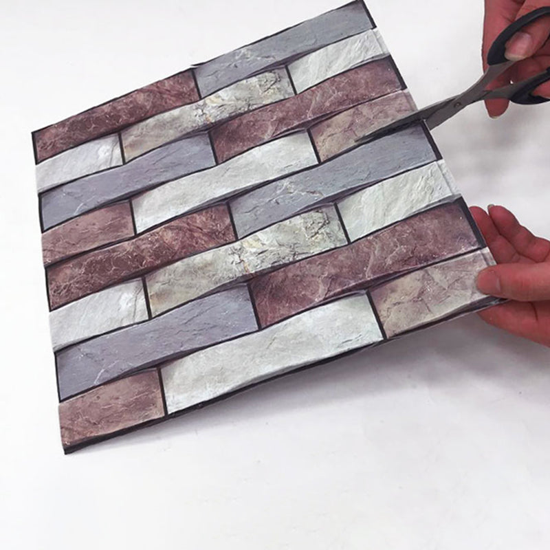 Modern PVC Field Tile/Single Tile Rectangular Peel and Stick Wall Tile