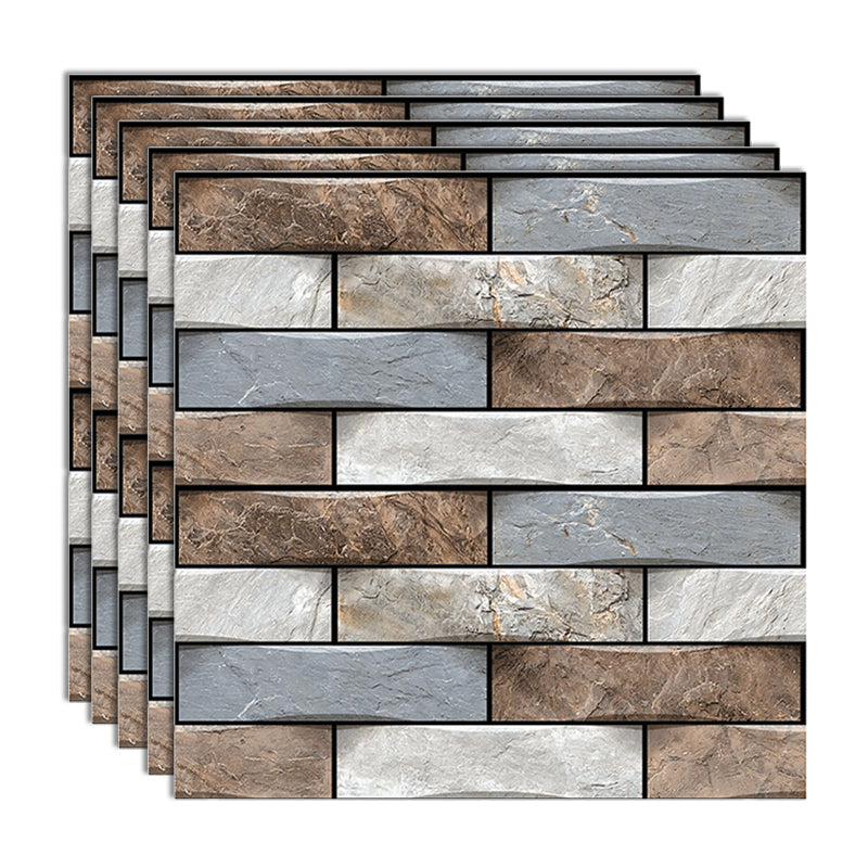 Modern PVC Field Tile/Single Tile Rectangular Peel and Stick Wall Tile