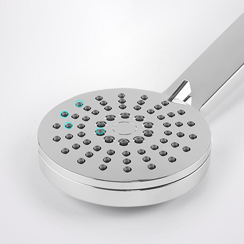 Ceiling and wall mounted showerhead combination round chrome spray head