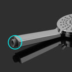 Ceiling and wall mounted showerhead combination round chrome spray head