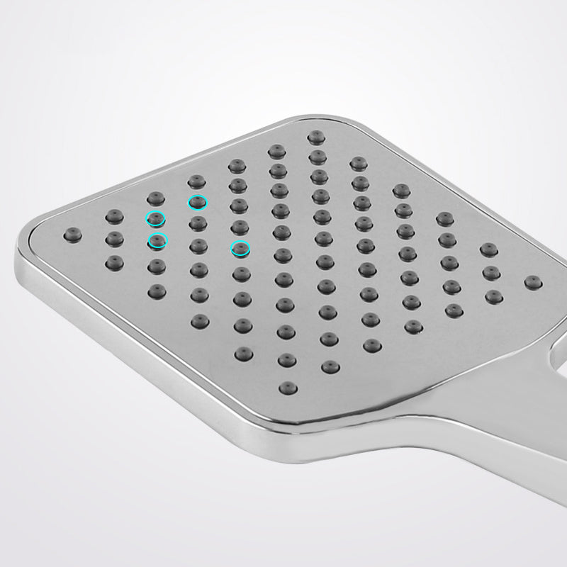 Chrome Square Shower Head Combination Wall Mounted and Ceiling Mounted Handheld Shower