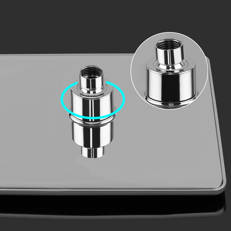 Chrome Square Shower Head Combination Wall Mounted and Ceiling Mounted Handheld Shower