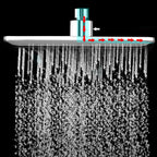 Chrome Square Shower Head Combination Wall Mounted and Ceiling Mounted Hand Shower