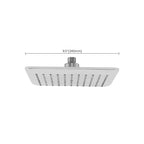 Chrome Square Shower Head Combination Wall Mounted and Ceiling Mounted Handheld Shower