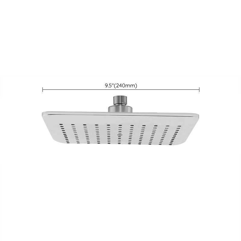 Chrome Square Shower Head Combination Wall Mounted and Ceiling Mounted Hand Shower
