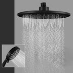 Contemporary Black Round Showerhead Combo Rain Shower Hand Shower
