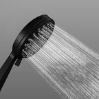 Contemporary Black Round Showerhead Combo Rain Shower Hand Shower