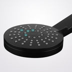 Contemporary Black Round Showerhead Combo Rain Shower Hand Shower
