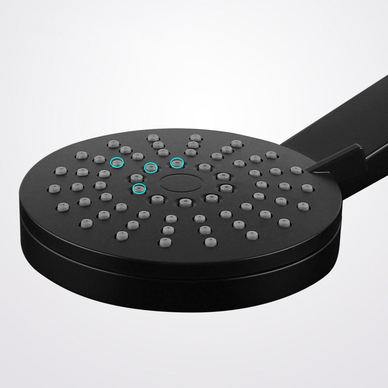 Contemporary Black Round Showerhead Combo Rain Shower Hand Shower