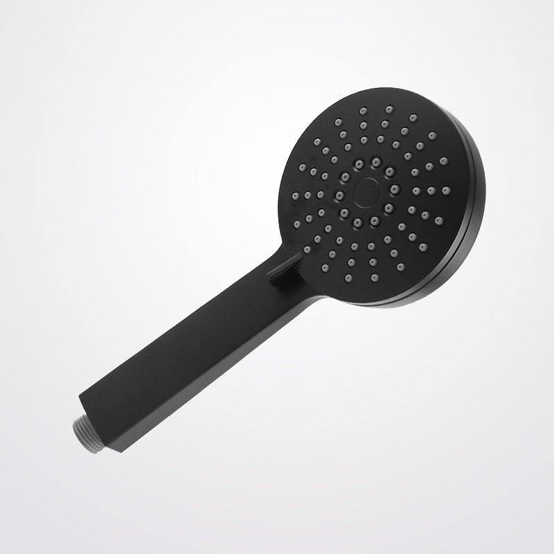 Contemporary Black Round Showerhead Combo Rain Shower Hand Shower