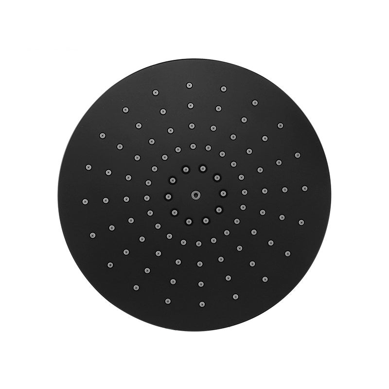 Contemporary Black Round Showerhead Combo Rain Shower Hand Shower