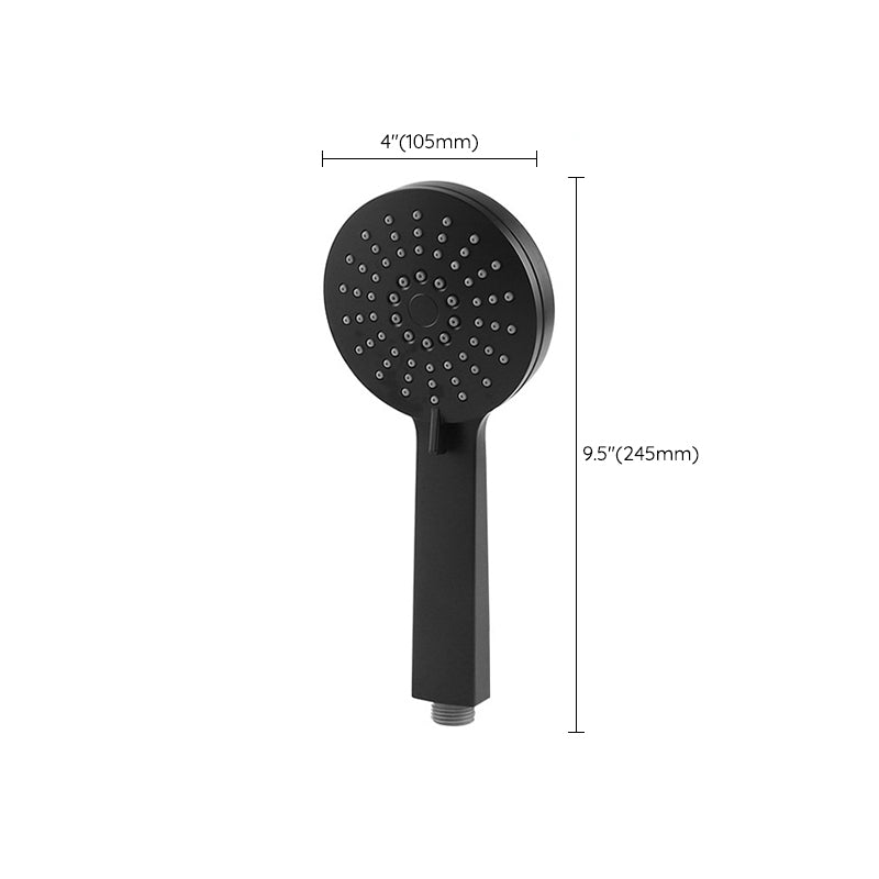 Contemporary Black Round Showerhead Combo Rain Shower Hand Shower