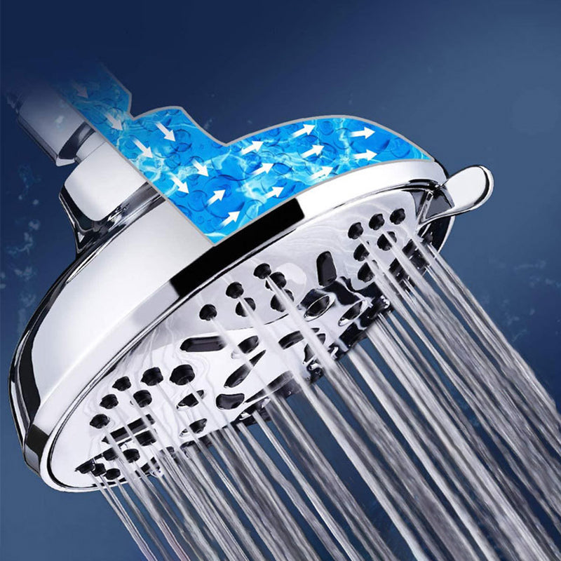 Round Fixed Shower Head Adjustable Spray Pattern Wall Mounted Shower Head