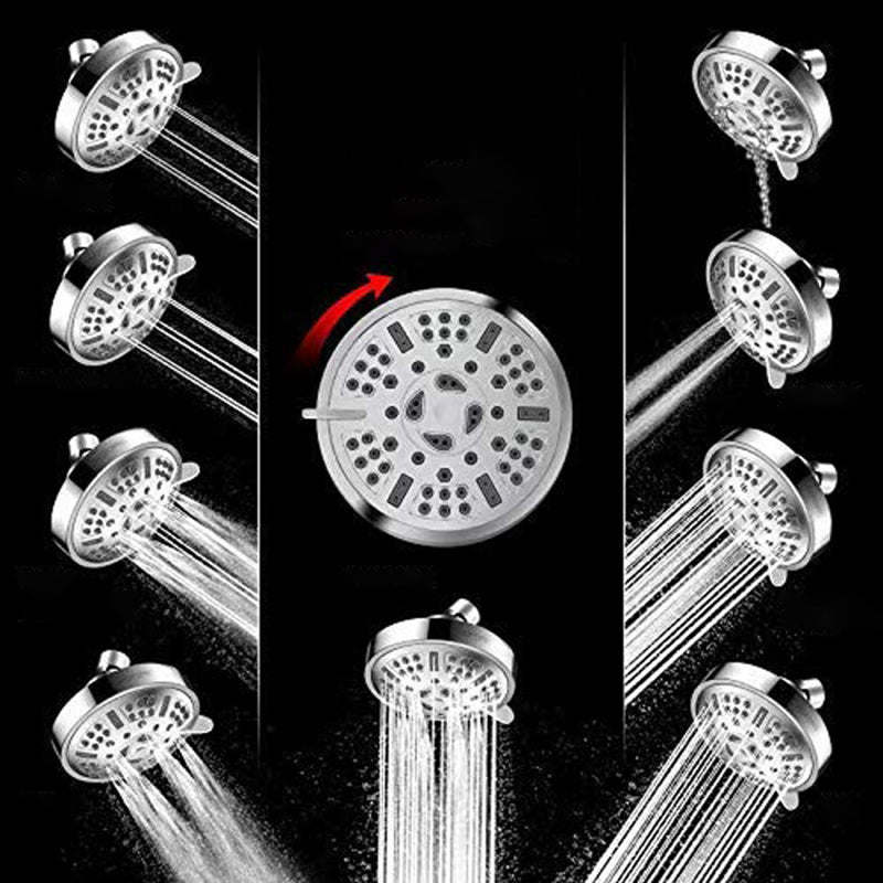 Round Fixed Shower Head Adjustable Spray Pattern Wall Mounted Shower Head