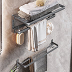 Modern Bathroom Accessories Hardware Set Gray Towel Bar Bathroom Shelf Bathroom Hardware Set