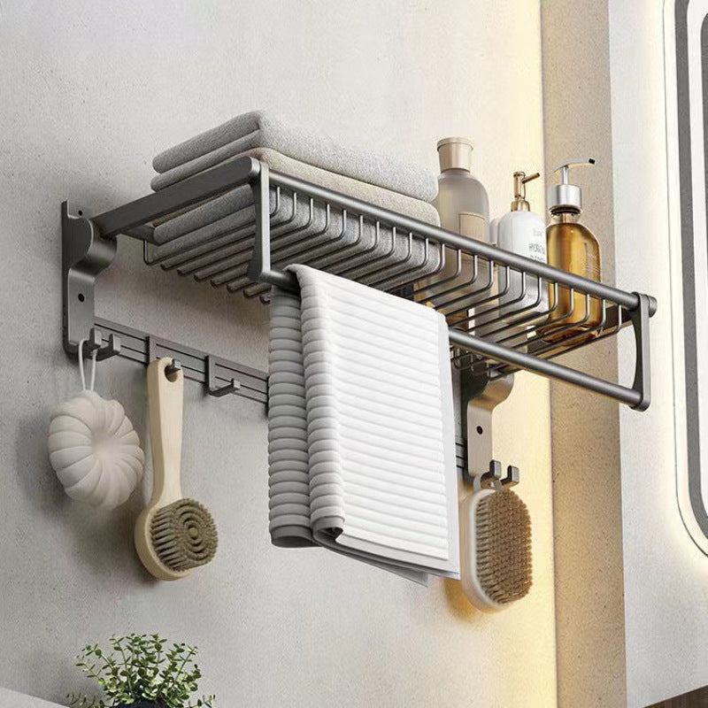 Matt gray bathroom accessory set bathroom shelf/towel holder & paper holder included