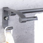 Matt gray bathroom accessory set bathroom shelf/towel holder & paper holder included