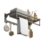 Matt gray bathroom accessory set bathroom shelf/towel holder & paper holder included