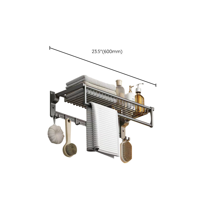 Matt gray bathroom accessory set bathroom shelf/towel holder & paper holder included