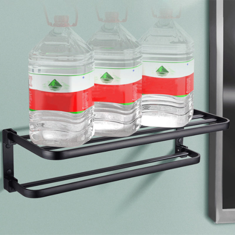 Modern Bathroom Accessory Set Matte Black/Grey Bathroom Shelf/Towel Holder & Paper Holder