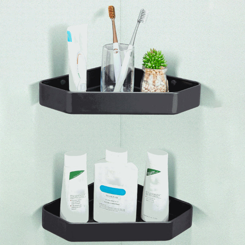 Modern Bathroom Accessory Set Matte Black/Grey Bathroom Shelf/Towel Holder & Paper Holder