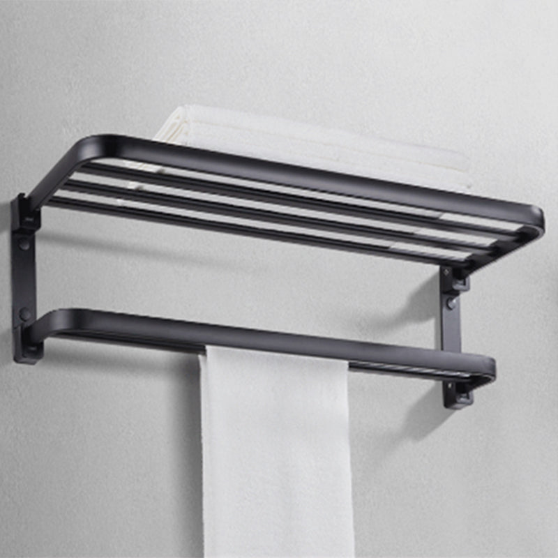 Modern Bathroom Accessory Set Matte Black/Grey Bathroom Shelf/Towel Holder & Paper Holder