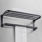 Modern Bathroom Accessory Set Matte Black/Grey Bathroom Shelf/Towel Holder & Paper Holder
