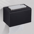 Modern Bathroom Accessory Set Matte Black/Grey Bathroom Shelf/Towel Holder & Paper Holder