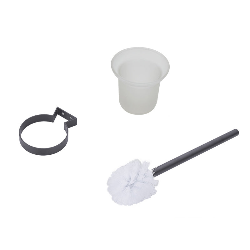 Modern Bathroom Accessory Set Matte Black/Grey Bathroom Shelf/Towel Holder & Paper Holder